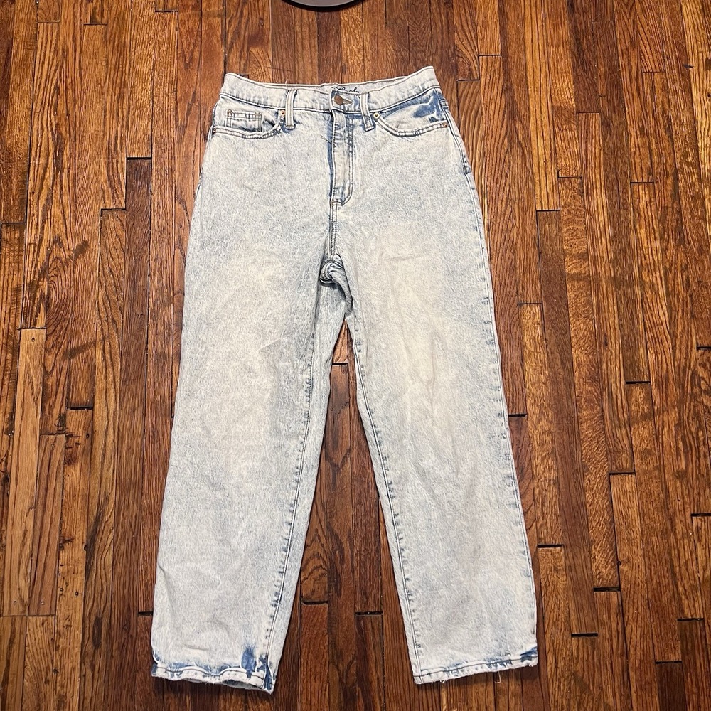 Abercrombie & Fitch Acid Wash High Rise Straight Leg Jeans Women's Size 6/28R